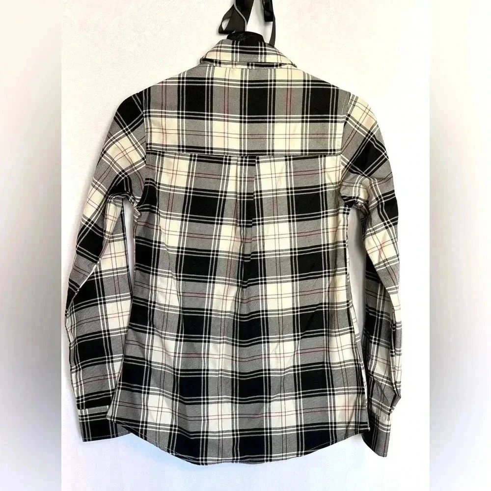 NWT Ladies Dixxon Cro Mags Flannel Cream Red Black Size Small - Picture 4 of 5